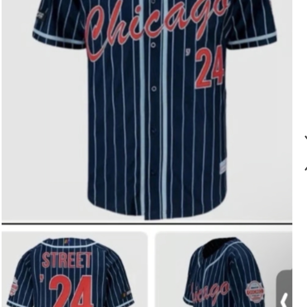 Nascar Blue and Red Striped Jersey